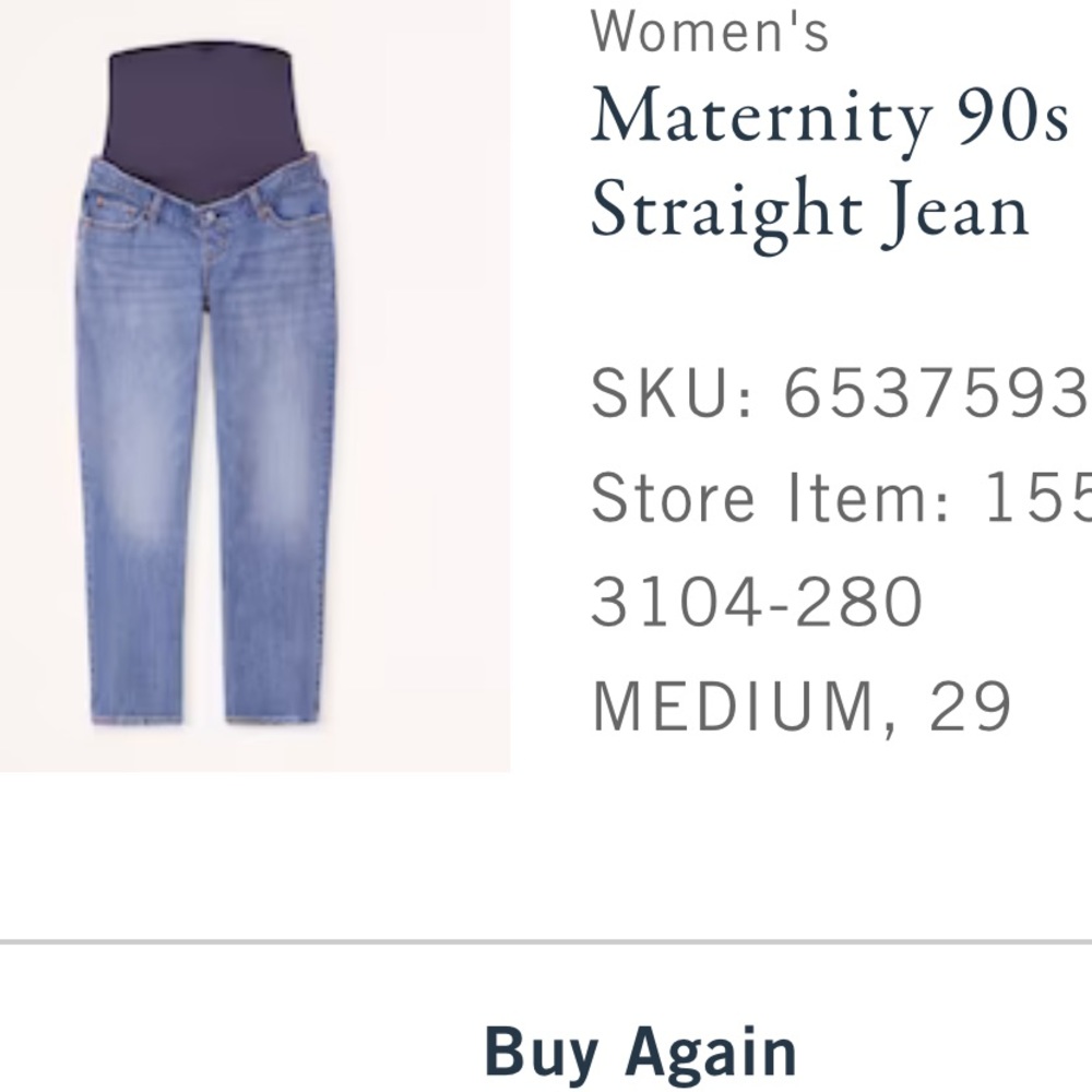 Maternity Jeans size 29